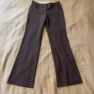 Express Dark Gray Pinstripe Editor Trousers